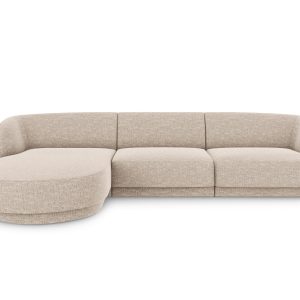Micadoni linker hoekbank Miley 4-zits, structurele stof beige – 156×25 Micadoni linker hoekbank Miley 4-zits, structurele stof beige – 156×25