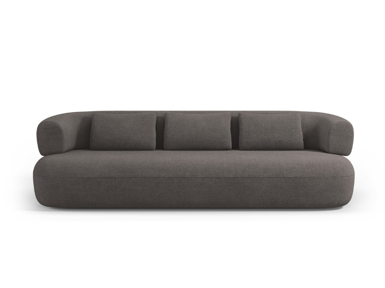 Micadoni Bank Jenny 4-zits, boucle, grijs - 90x226x73cm