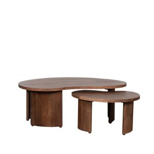 LABEL51 Salontafel Timon – Naturel Mangohout – 100x58x40cm – Set van 2 LABEL51 Salontafel Timon – Naturel Mangohout – 100x58x40cm – Set van 2