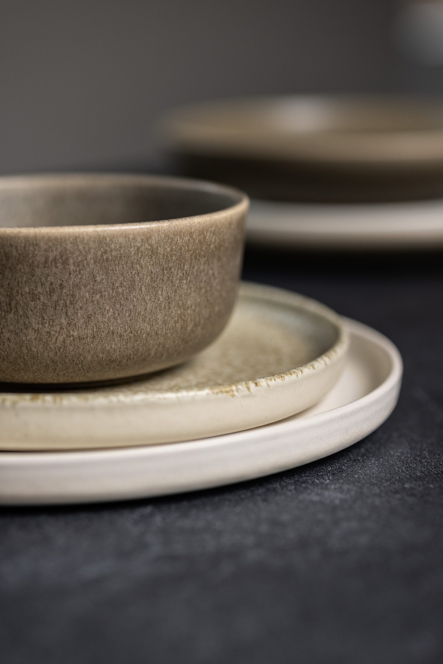 Mimo Homeware serviesset Dreamy Ivory & On The Rocks - 4-delig - 2 per