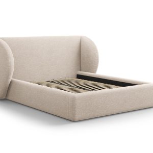 Micadoni Opbergbed met hoofdeinde Miley 140x200cm, chenille, beige – 2 Micadoni Opbergbed met hoofdeinde Miley 140x200cm, chenille, beige – 2