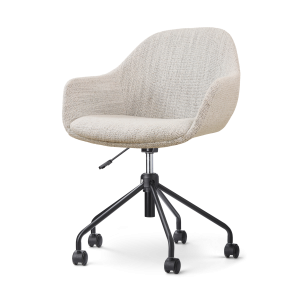 Nolon Nout-Mae Bureaustoel Beige Gemêleerd – Armleuning – Zwart Onders Nolon Nout-Mae Bureaustoel Beige Gemêleerd – Armleuning – Zwart Onders