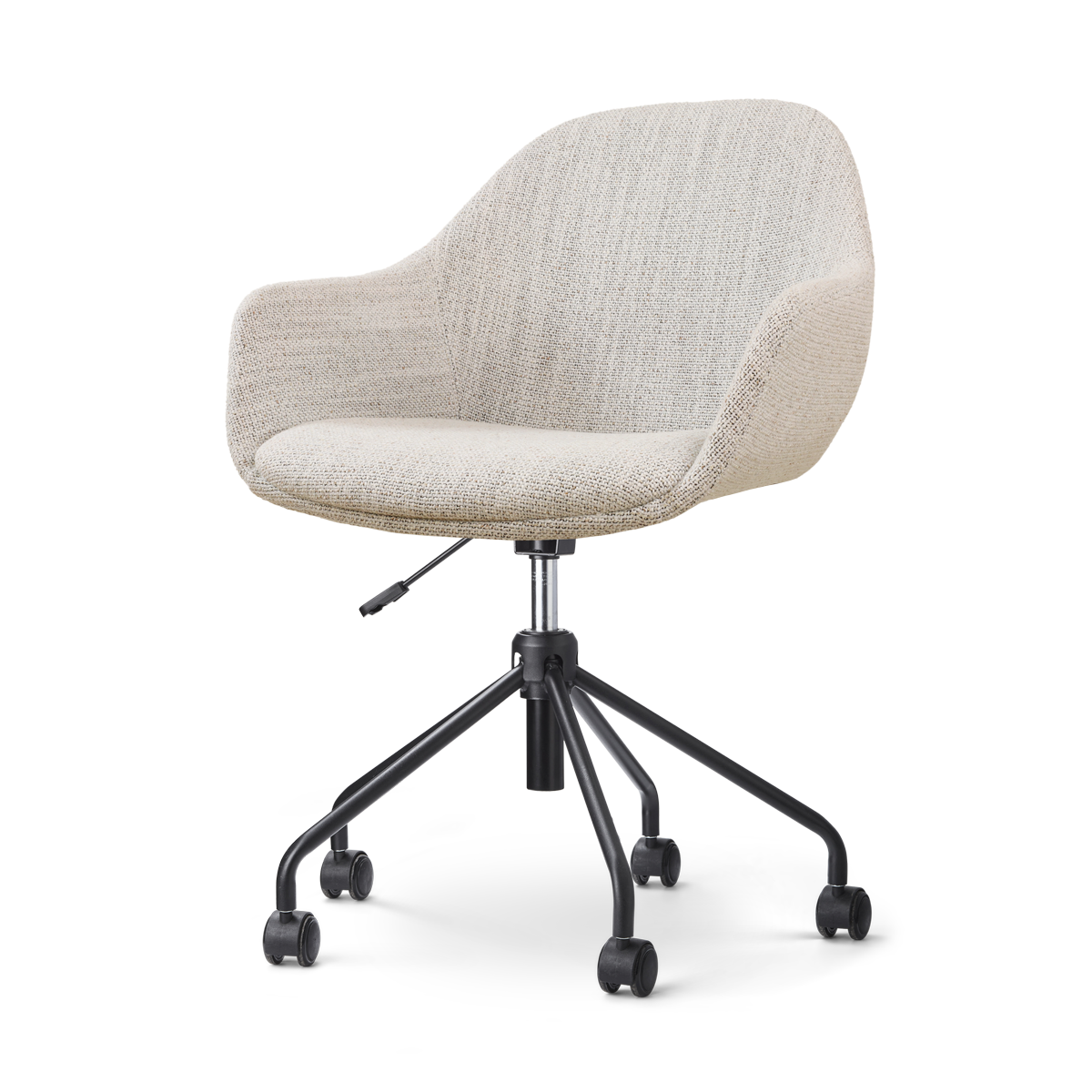 Nolon Nout-Mae Bureaustoel Beige Gemêleerd - Armleuning - Zwart Onders