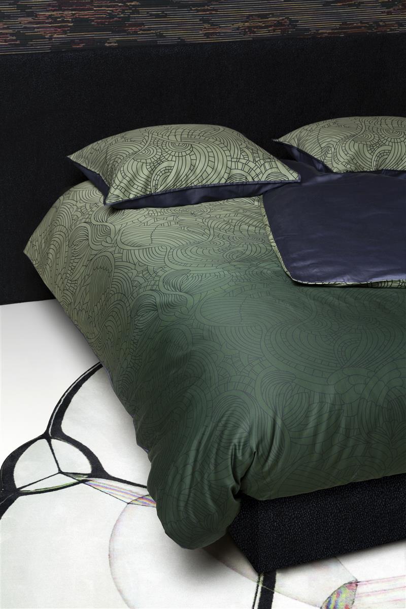 MOOOI hoeslaken Dodo Pavone - 90x200 cm - blauw