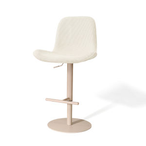 Nolon Niva-Fé tulp barkruk rib beige – verstelbaar – beige poten Nolon Niva-Fé tulp barkruk rib beige – verstelbaar – beige poten