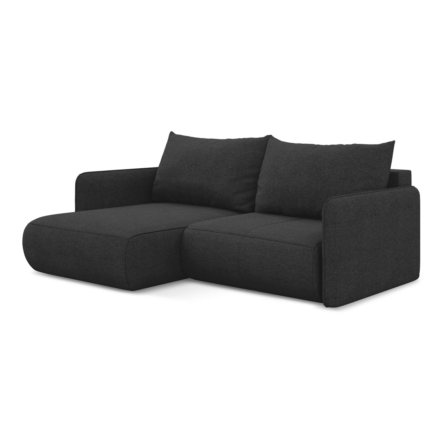 LaMiaSofa hoekbank links Palermo - chenille stof - antraciet - 207x148