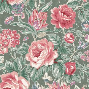 Laura Ashley Vliesbehang Wild Roses Fern Groen Laura Ashley Vliesbehang Wild Roses Fern Groen