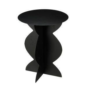 Mica Decorations Rafi Bijzettafel – H50 x Ø40 cm – IJzer – Zwart Mica Decorations Rafi Bijzettafel – H50 x Ø40 cm – IJzer – Zwart