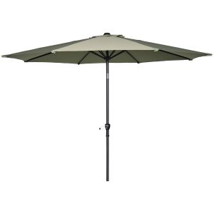 Lotus parasol – Ø300 cm – carbon black – olijf