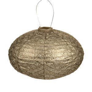 Lumiz solar lampion – ikat oval – 40 cm – goud Lumiz solar lampion – ikat oval – 40 cm – goud