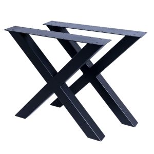 MaximaVida metalen X-poot tafelonderstel New York zwart gecoat – per 2 MaximaVida metalen X-poot tafelonderstel New York zwart gecoat – per 2
