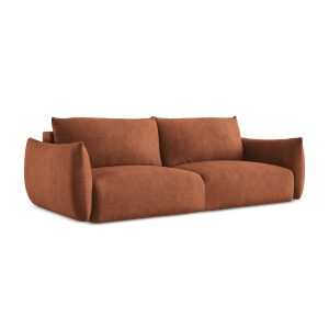 LaMiaSofa 3-zits slaapbank Savona – chenille stof – terracotta – 230×1