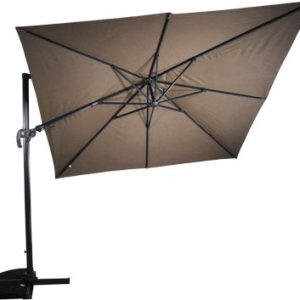 Lesli Living push-up parasol VirgoFlex – taupe – 300x300cm Lesli Living push-up parasol VirgoFlex – taupe – 300x300cm