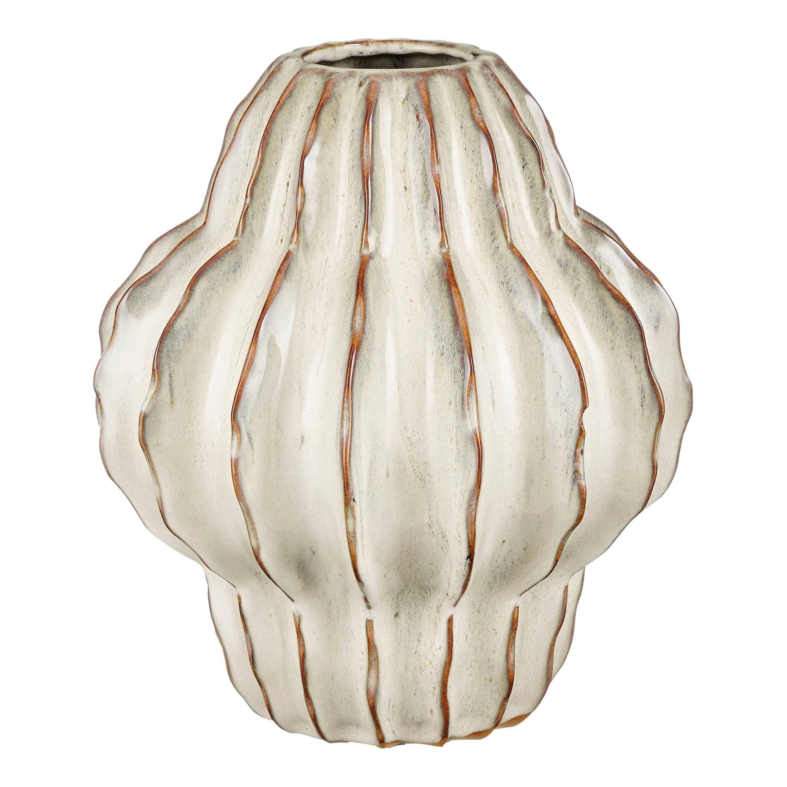 Mica Decorations Altea Vaas - H28 x Ø25 cm - Keramiek - Off White