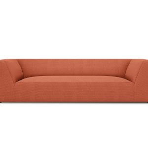 Micadoni Bank Ruby 3-zits, structurele stof, koraal – 93x232x69cm Micadoni Bank Ruby 3-zits, structurele stof, koraal – 93x232x69cm