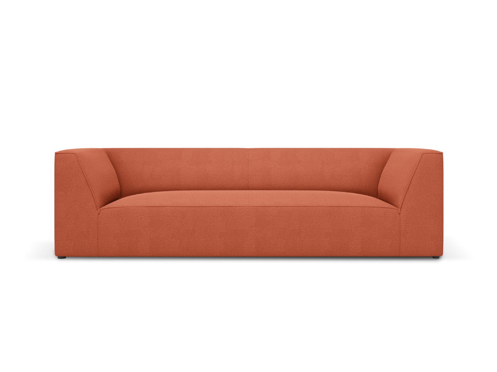 Micadoni Bank Ruby 3-zits, structurele stof, koraal - 93x232x69cm