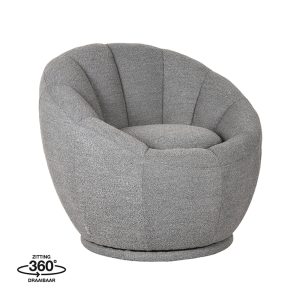 LABEL51 Fauteuil Crown – Grijs Bouclé – 77x83x72cm LABEL51 Fauteuil Crown – Grijs Bouclé – 77x83x72cm