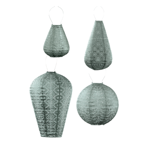 Lumiz solar lampion – sage green set – 4 stuks Lumiz solar lampion – sage green set – 4 stuks