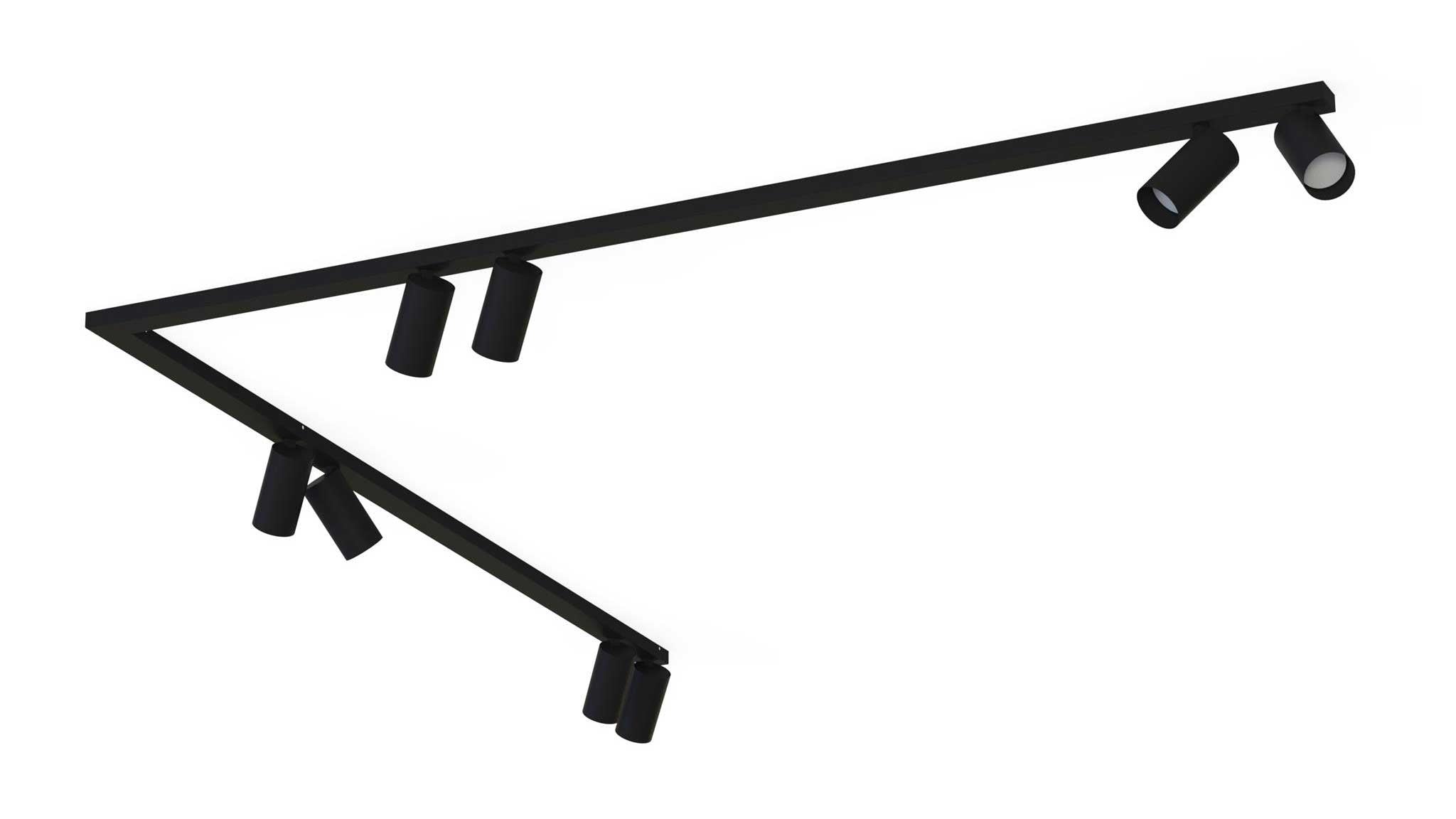 Nowodvorski railsysteem Mono - 8 lichts - 300 x 11 cm - zwart