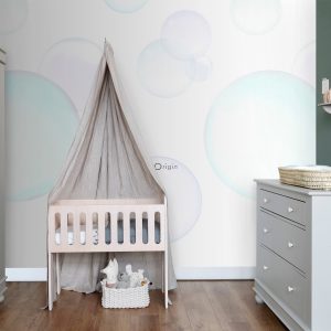 Origin Wallcoverings fotobehang grote zwevende bellenblaas lucht belle Origin Wallcoverings fotobehang grote zwevende bellenblaas lucht belle