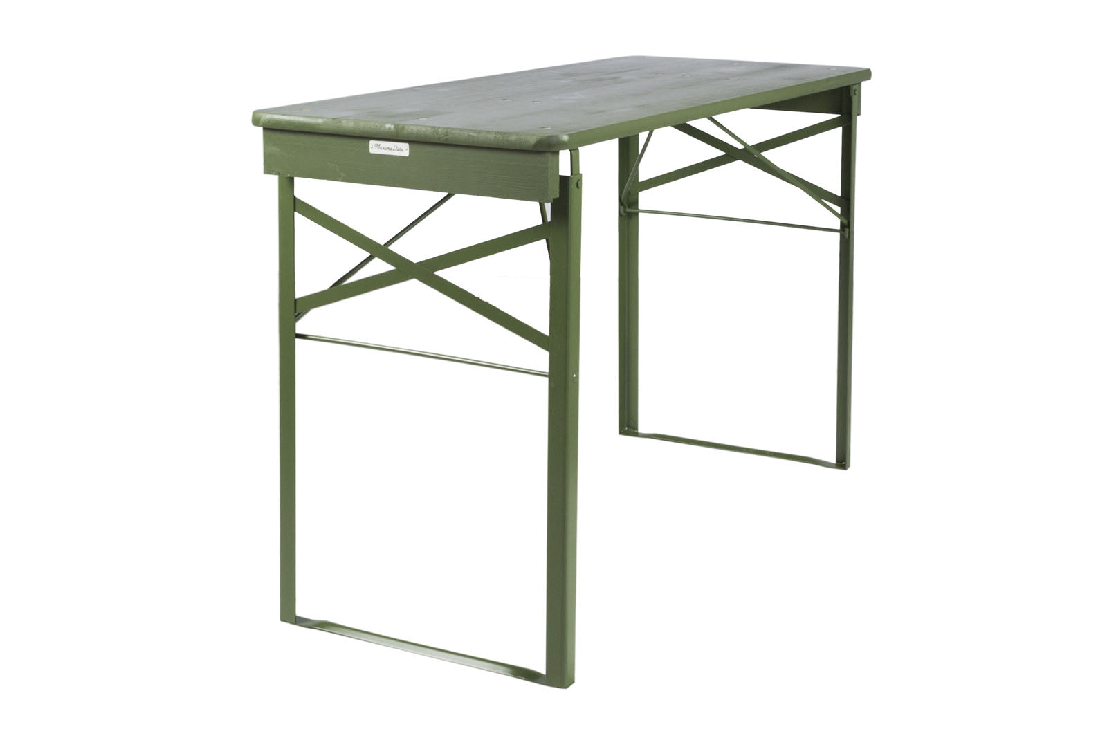 MaximaVida inklapbare biertafel Berlijn 120 x 50 cm olijfgroen - FSC h