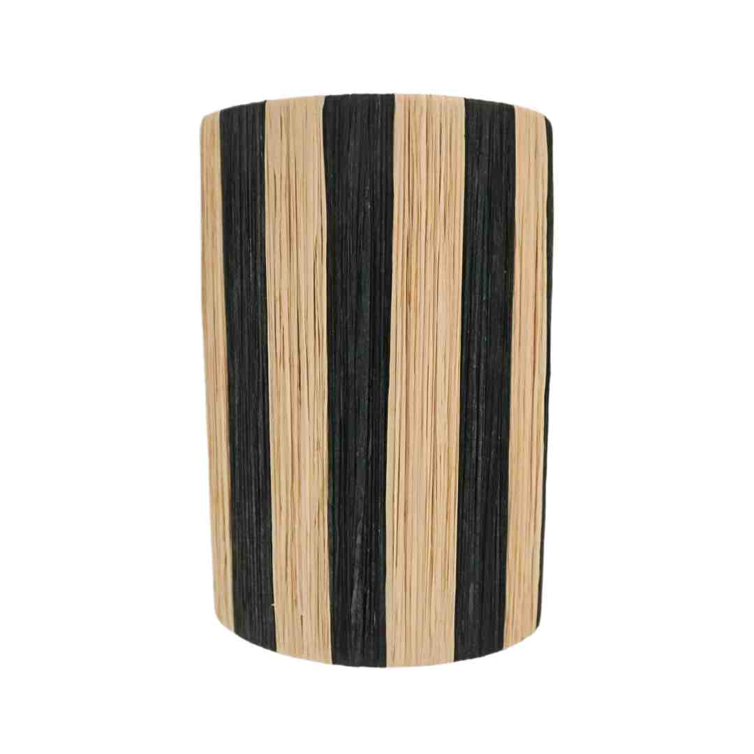 NOA MAY Wandlamp Ligne - naturel/zwart - raffia - 27 x 20 x 11 cm - bo