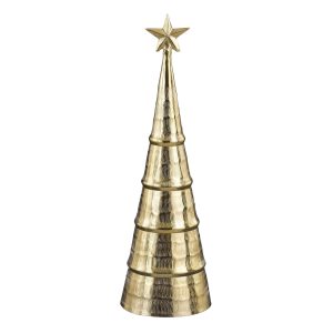 Mica Decorations Decoratie Kerstboom – H43 x Ø13 cm – Aluminium – Goud Mica Decorations Decoratie Kerstboom – H43 x Ø13 cm – Aluminium – Goud