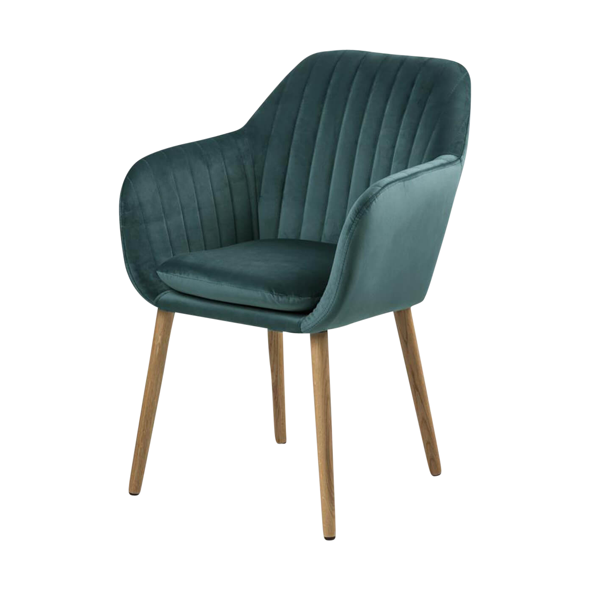 Lisomme Djura Eetkamerstoel Velvet Turquoise - Met Armleuning