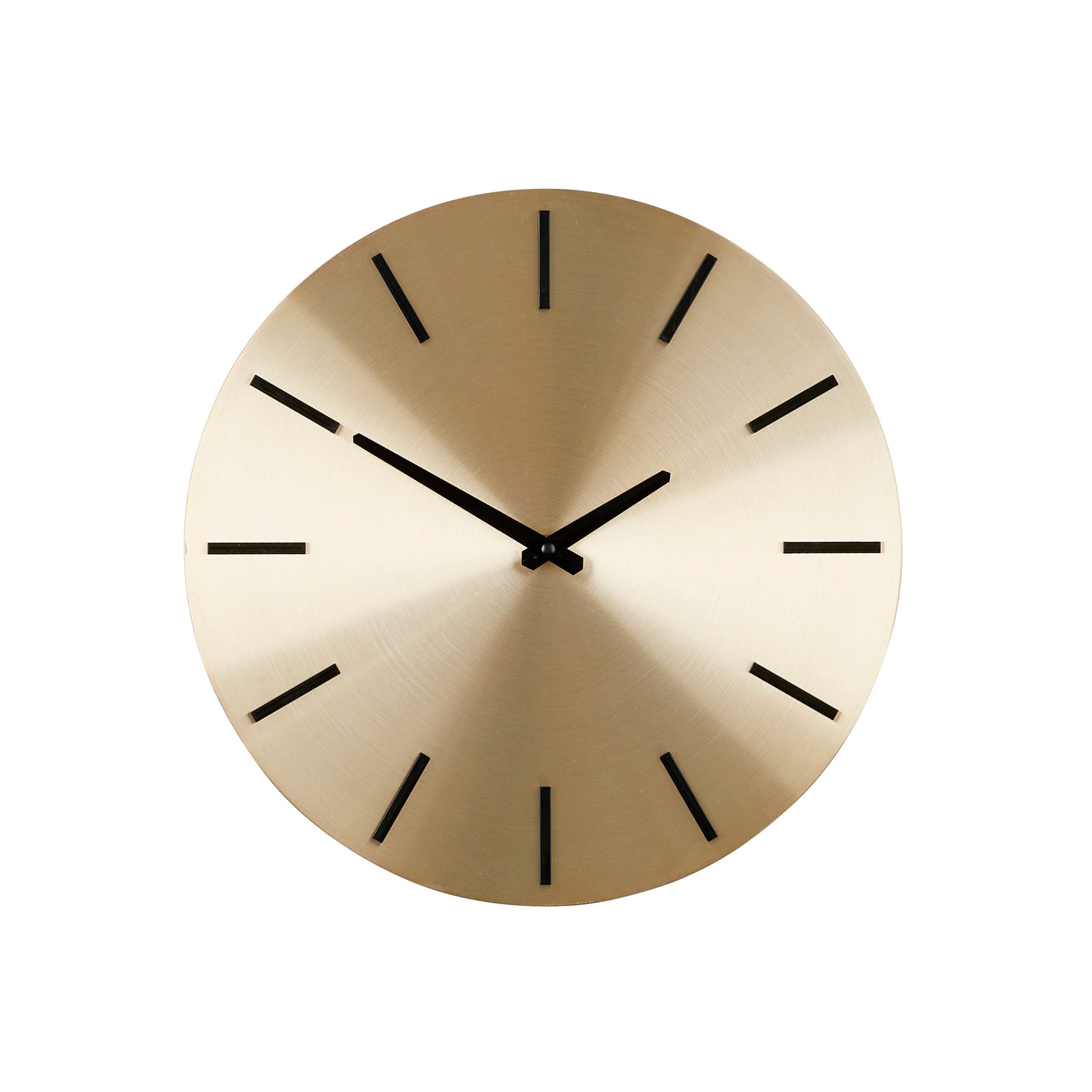 Mica Decorations Brixen Wandklok - Ø36 cm - Goud