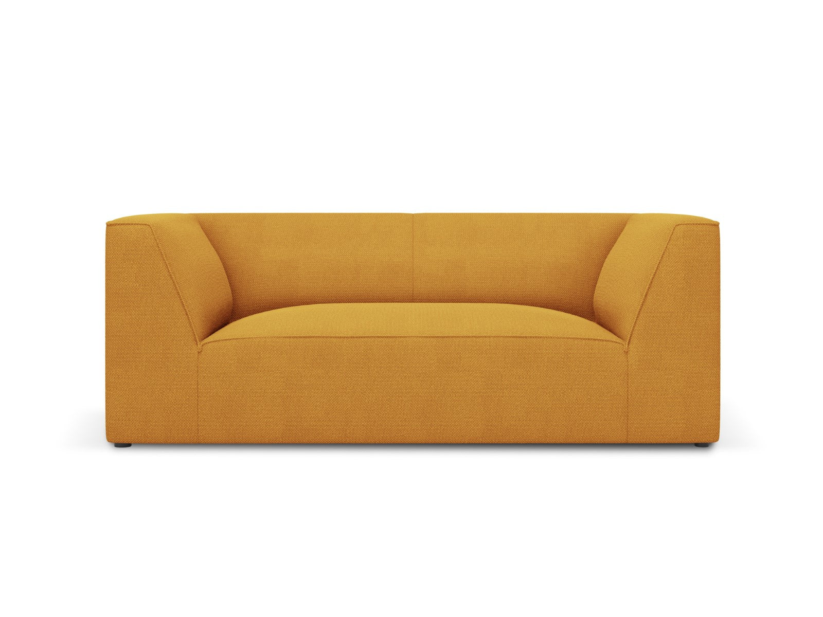 Micadoni Bank Ruby 2-zits, structurele stof, geel - 93x174x69cm