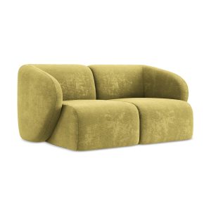 LaMiaSofa Tweezits modulaire bank Cervo – chenille stof – limoengroen LaMiaSofa Tweezits modulaire bank Cervo – chenille stof – limoengroen
