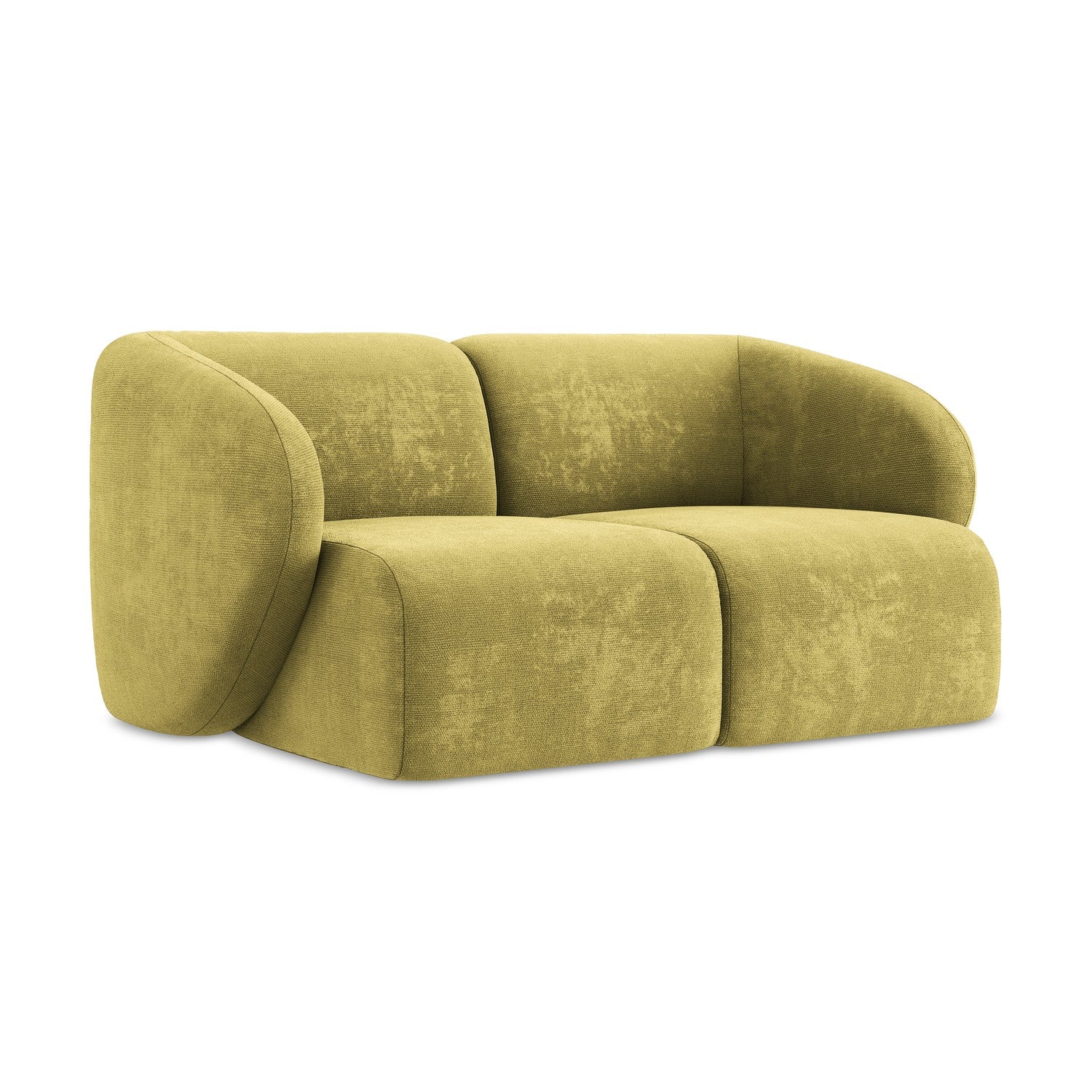 LaMiaSofa Tweezits modulaire bank Cervo - chenille stof - limoengroen