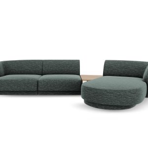 Micadoni Rechte modulaire bank Miley 3-zits, chenille, olie – 178x303x Micadoni Rechte modulaire bank Miley 3-zits, chenille, olie – 178x303x