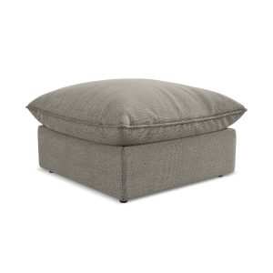 LaMiaSofa Poef Ravenna – bouclé – grijs – 75x75x45 LaMiaSofa Poef Ravenna – bouclé – grijs – 75x75x45