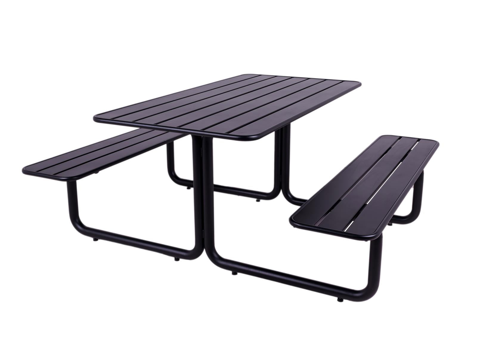 MaximaVida metalen picknicktafel Max zwart - 150 cm