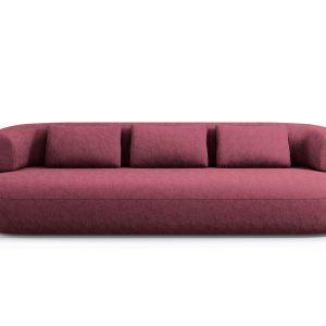 Micadoni Bank Jenny 4-zits, chenille, karmozijnrood – 90x226x73cm Micadoni Bank Jenny 4-zits, chenille, karmozijnrood – 90x226x73cm