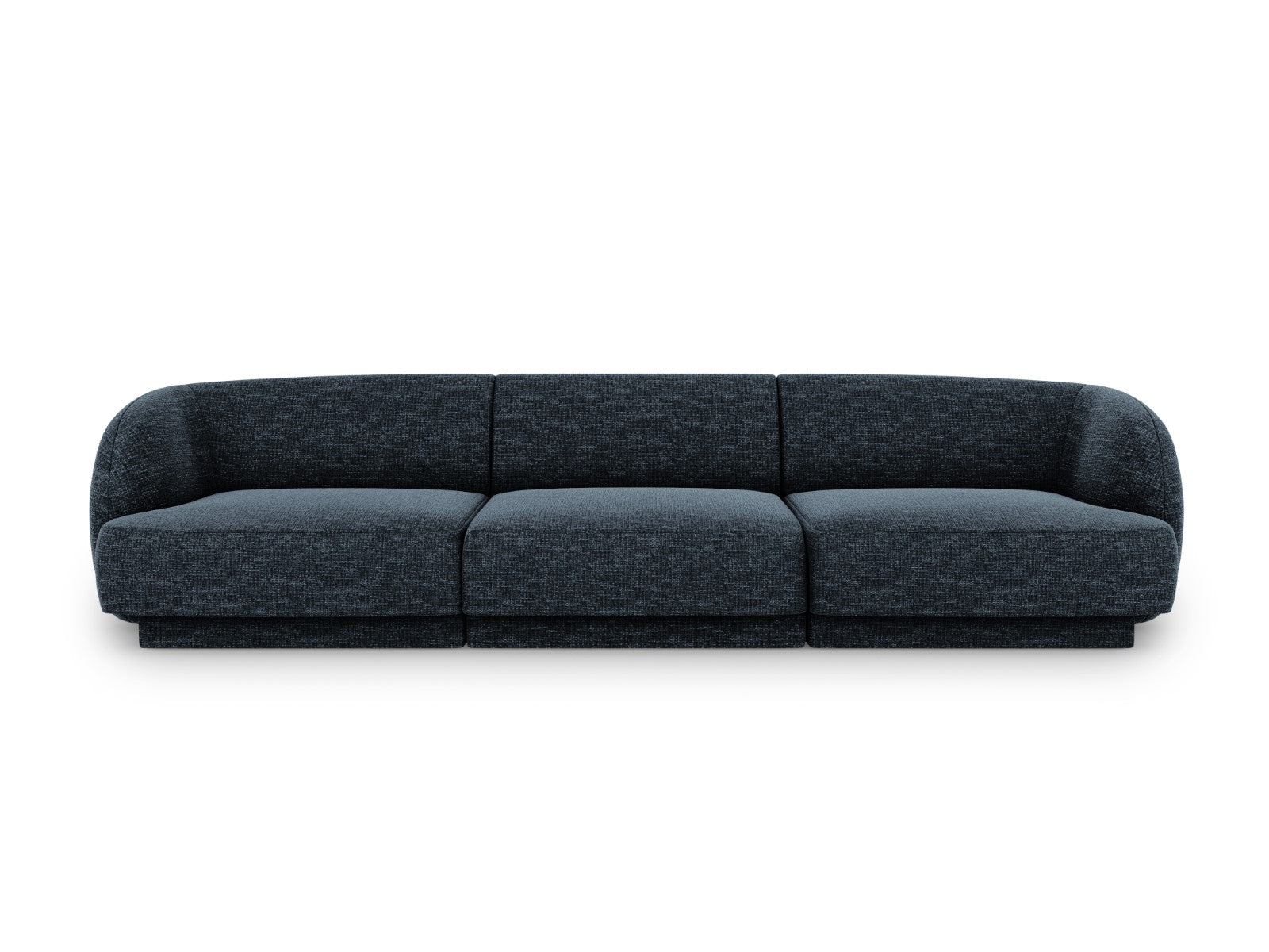 Micadoni Bank Miley 3-zits, chenille, koningsblauw - 90x255x70cm