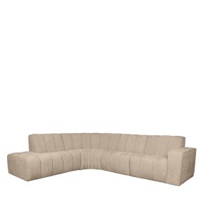 LABEL51 Hoekbank Vitoro Links – Beige Stof – 302x253x82cm LABEL51 Hoekbank Vitoro Links – Beige Stof – 302x253x82cm