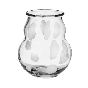 noo.ma Dam handgeblazen glazen vaas – White Spots, 25,5 x 25,5 x 27 cm noo.ma Dam handgeblazen glazen vaas – White Spots, 25,5 x 25,5 x 27 cm