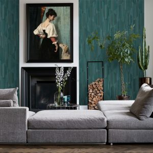 Origin Wallcoverings fotobehang 3D-houtmotief petrolblauw – 150 x 279 Origin Wallcoverings fotobehang 3D-houtmotief petrolblauw – 150 x 279