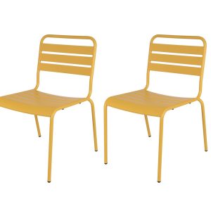 MaximaVida metalen tuinstoel Max okergeel – doos per 2 stuks MaximaVida metalen tuinstoel Max okergeel – doos per 2 stuks