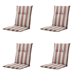 Madison tuinstoelkussen lage rug Amora – bruin – 105x50x6cm – set van Madison tuinstoelkussen lage rug Amora – bruin – 105x50x6cm – set van