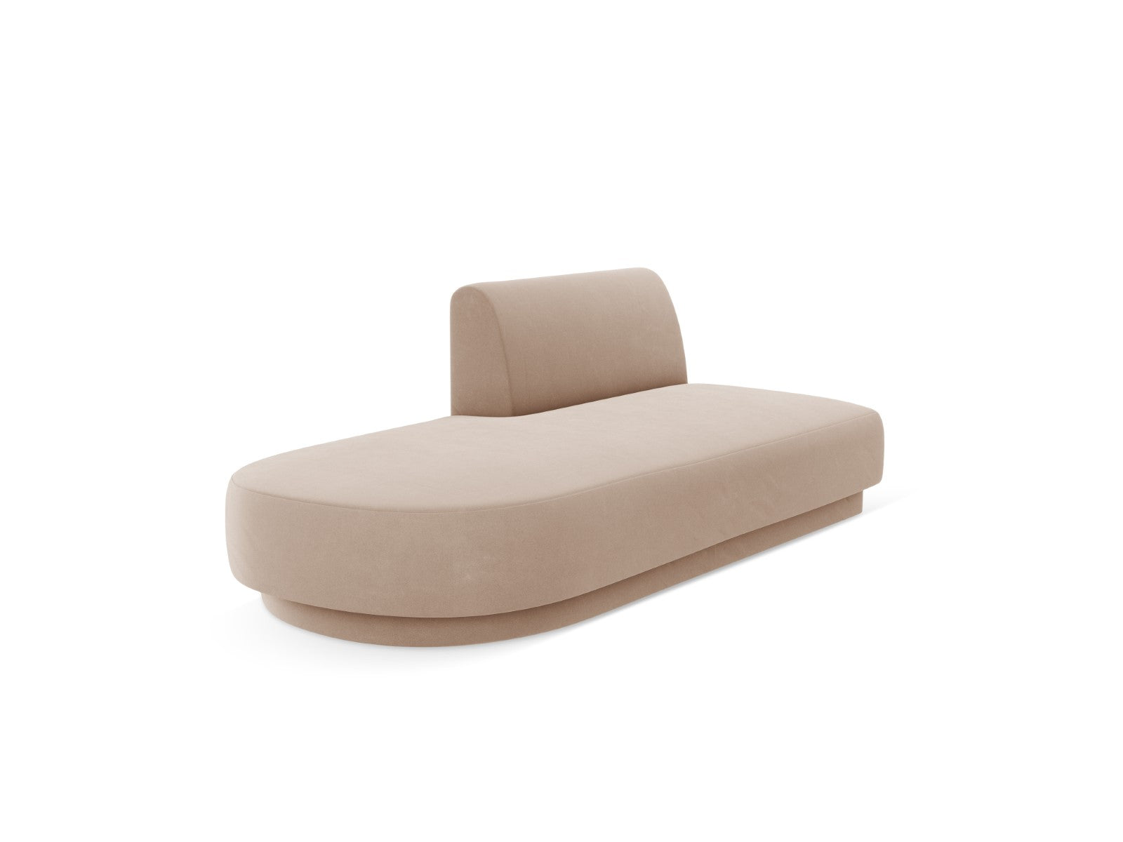 Micadoni Module Miley 2-zits, flueel cappuccino - 90x158x70cm