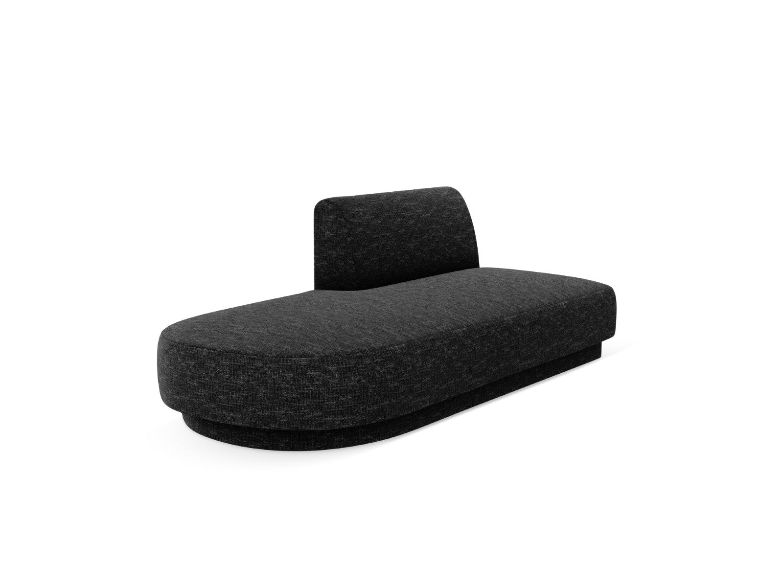 Micadoni Module Miley 2-zits, structurele stof antraciet - 90x158x70cm
