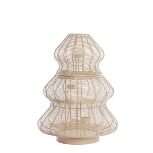 Light & Living windlicht Christmas Tree – bruin – Ø38cm Light & Living windlicht Christmas Tree – bruin – Ø38cm