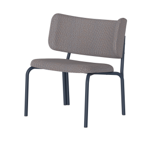 noo.ma Kei Lounge Chair – gestoffeerde design fauteuil, metaal en 100%