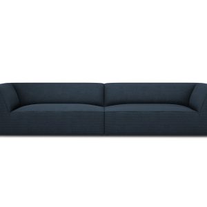 Micadoni Bank Ruby 4-zits, structurele stof, marineblauw – 93x302x69cm