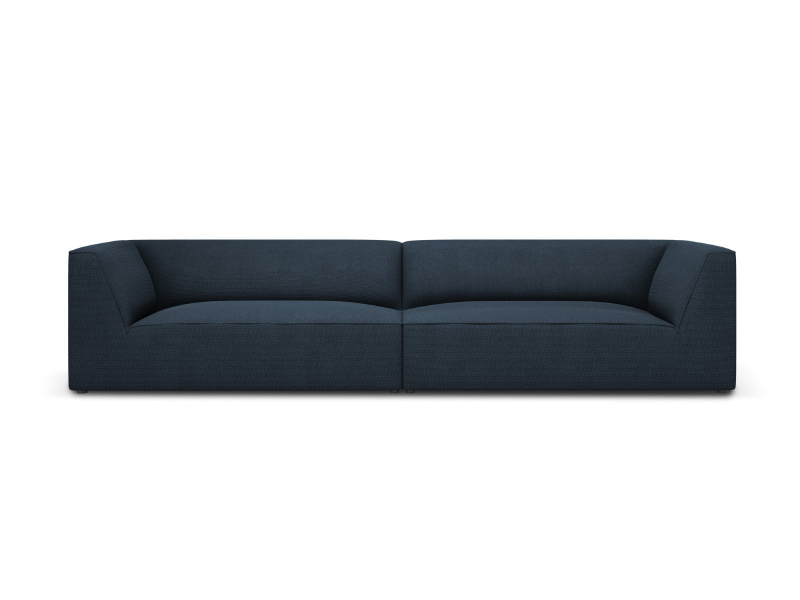 Micadoni Bank Ruby 4-zits, structurele stof, marineblauw - 93x302x69cm