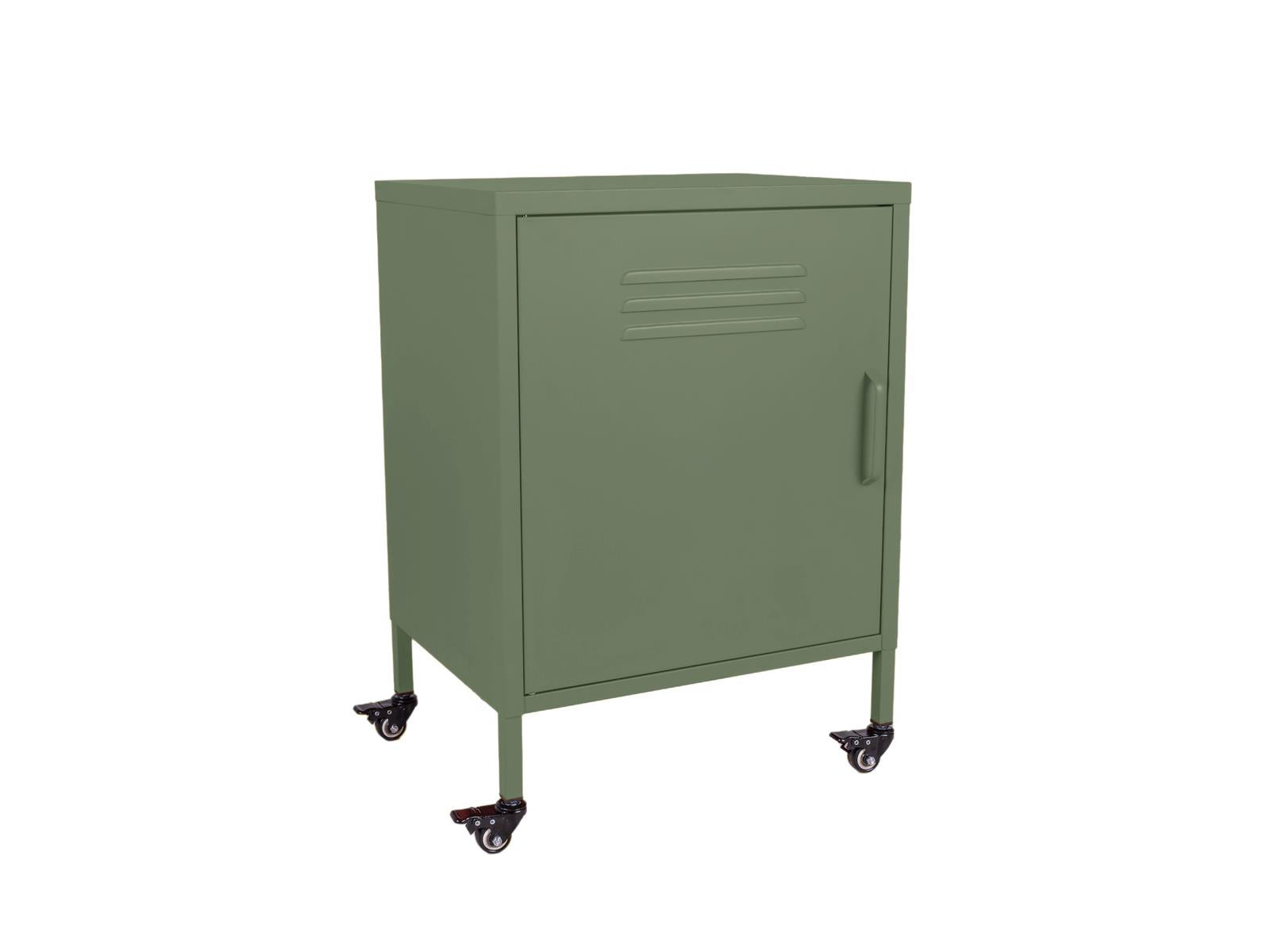 MaximaVida metalen lockerkastje Finn met wieltjes 52 x 40 x 67 cm olij