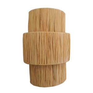 NOA MAY Wandlamp Kenza – naturel – raffia – 37 x 24 x 12 cm NOA MAY Wandlamp Kenza – naturel – raffia – 37 x 24 x 12 cm